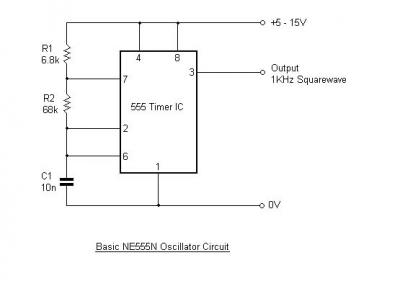 Basic 555 Timer Oscillator