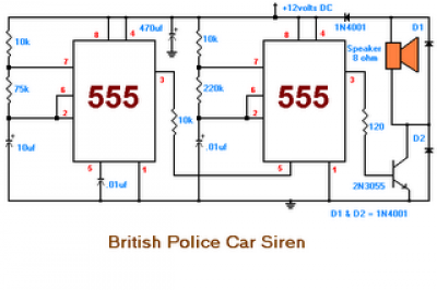 British Police Car Siren by IC 555