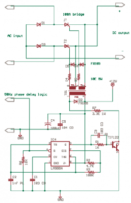 Drive SCR thyristor by IC 555