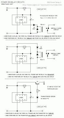 Power On Delay Circuits by 555