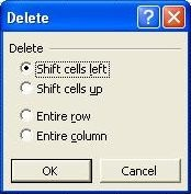Edit Delete cells