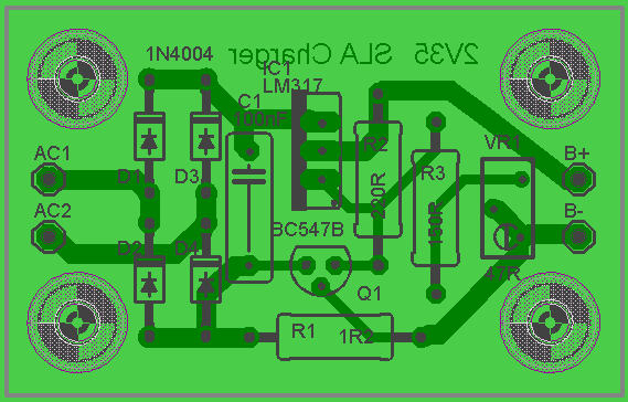PCB overlay for the SLA Charger