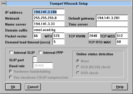 Trumpet Winsock Setup