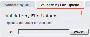 Избор на метода Validate by File Upload